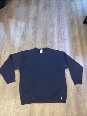 VINTAGE Discus Athletic Sweatshirt Men XL Blue Crew Neck Logo Made USA 90s